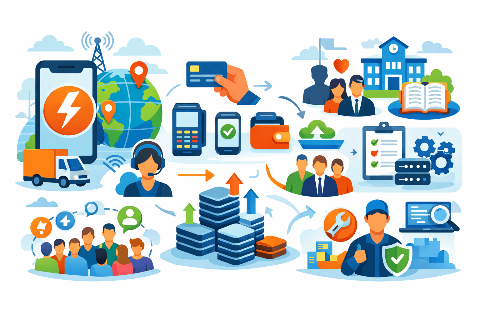 شحن فوري لجميع الشبكات مع Glorixagal.